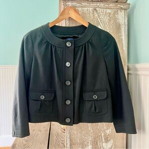 J. Crew Black Wool Lined Lightweight Jacket Size 2